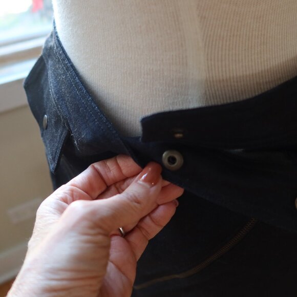 Tomas Maier black denim asymmetrical zipper mini skirt size 2 Italy 100% cotton - Picture 11 of 16